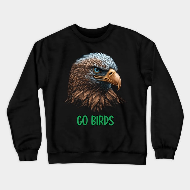 Go Birds Philadelphia Crewneck Sweatshirt by softgraphics